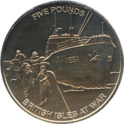 5 Pounds Elizabeth II Red Cross ship S.S. Vega, United Kingdom, 2010 reverse image