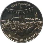 5 Pounds Elizabeth II Liberation of Guernsey, United Kingdom, 2010 reverse image
