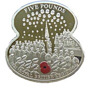 5 Pounds - Elizabeth II 90 Years of The Royal British Legion - Festival of Remembrance, United Kingdom, 2011 reverse image
