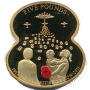 5 Pounds - Elizabeth II 90 Years of The Royal British Legion - The poppy fly past, United Kingdom, 2011 reverse image
