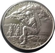 5 Pounds - Elizabeth II D-Day - By Land, United Kingdom, 2014 reverse image
