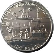5 Pounds - Elizabeth II D-Day - By Sea, United Kingdom, 2014 reverse image
