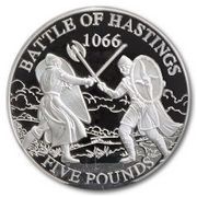 5 Pounds - Elizabeth II Battle of the Hastings, Silver Proof, United Kingdom, 2016 reverse image