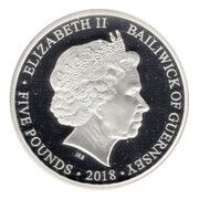 5 Pounds - Elizabeth II 65th Anniversary of Coronation; Silver proof obverse image