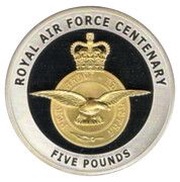 5 Pounds - Elizabeth II Royal Air Force Centenary, United Kingdom, 2018 reverse image