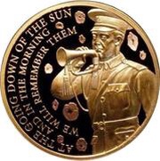 5 Pounds - Elizabeth II Centenary of the First World War; Gold Proof, United Kingdom, 2018 reverse image