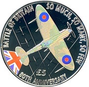 5 Pounds - Elizabeth II 80th anniversary of Battle of Britain, United Kingdom, 2020 reverse image