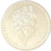 5 Pounds - Elizabeth II 95th Birthday; Silver proof obverse image