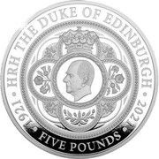 5 Pounds - H.R.H. Prince Philip, Duke of Edinburgh, United Kingdom, 2021 reverse image