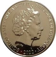 5 Pounds - Elizabeth II Platinum Jubilee; Colourised obverse image