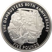 5 Pounds - Charles III Dambusters; Silver Proof, United Kingdom, 2023 reverse image