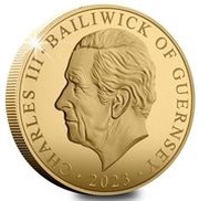 5 Pounds - Charles III Coronation; Silver Proof Gold Plated obverse image