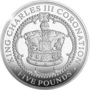 5 Pounds - Charles III Coronation, United Kingdom, 2023 reverse image