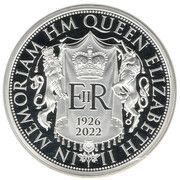 5 Pounds - Charles III Life and Legacy of Queen Elizabeth II; Silver Proof, United Kingdom, 2023 reverse image