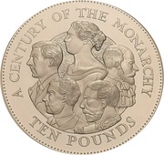 10 Pounds - Elizabeth II Century of Monarchy, United Kingdom, 2000 reverse image