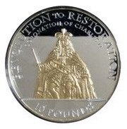 10 Pounds - Queen Elizabeth II Revolution to Restoration, United Kingdom, 2010 reverse image