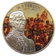10 Pounds - Elizabeth II Battle of Waterloo Bicentenary, United Kingdom, 2015 reverse image