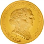 10 Pounds - Elizabeth II Platinum Wedding; Gold Proof obverse image