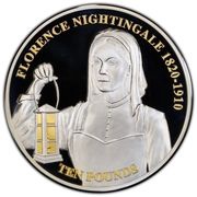 10 Pounds - Elizabeth II Florence Nightingale, United Kingdom, 2020 reverse image