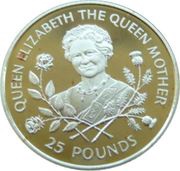 25 Pounds - Elizabeth II The Queen Mother, United Kingdom, 1995 reverse image
