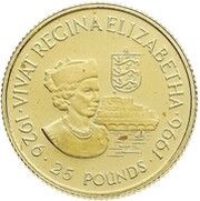 25 Pounds - Elizabeth II 70th Birthday, United Kingdom, 1996 reverse image