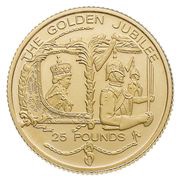 25 Pounds - Elizabeth II Golden Jubilee, United Kingdom, 2002 reverse image