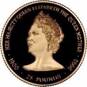 25 Pounds - Elizabeth II Queen Mother, United Kingdom, 2002 reverse image