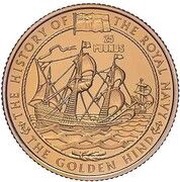25 Pounds - Elizabeth II The Golden Hind, United Kingdom, 2003 reverse image