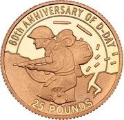 25 Pounds - Elizabeth II D-Day, United Kingdom, 2004 reverse image