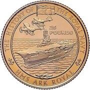 25 Pounds - Elizabeth II HMS Ark Royal, United Kingdom, 2005 reverse image