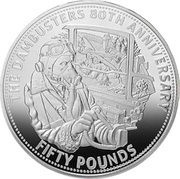 50 Pounds - Charles III Dambusters; Silver Proof, United Kingdom, 2023 reverse image