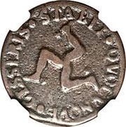½ Penny - James Stanley, United Kingdom, 1709 reverse image
