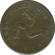 1 Penny Douglas - Atlas Office, United Kingdom, 1811 reverse image