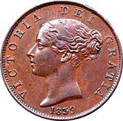 ½ Penny - Victoria obverse image