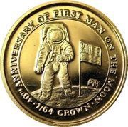 1⁄64 Crown - Elizabeth II First Man on the Moon reverse image