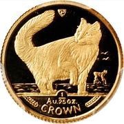 1⁄25 Crown - Elizabeth II Norwegian Forest Cat reverse image