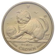 1⁄25 Crown - Elizabeth II Scottish Fold Cat reverse image