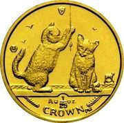 1⁄25 Crown - Elizabeth II Somali Cat, United Kingdom, 2001 reverse image