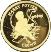 1⁄25 Crown - Elizabeth II Casting a Spell, United Kingdom, 2001 reverse image