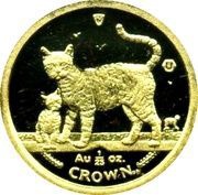 1⁄25 Crown - Elizabeth II Bengal Cat reverse image