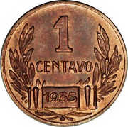 1 Centavo Pattern reverse image