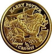 1⁄25 Crown - Elizabeth II The Hungarian Horntail Dragon reverse image