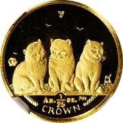 1⁄25 Crown - Elizabeth II Exotic Shorthair Cat, United Kingdom, 2006 reverse image