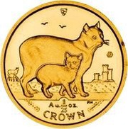 1⁄25 Crown - Elizabeth II Manx Cat, United Kingdom, 2012 reverse image