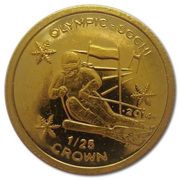 1⁄25 Crown - Elizabeth II Alpine Skiing reverse image