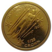1⁄25 Crown - Elizabeth II The Luge, United Kingdom, 2014 reverse image