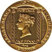 ⅒ Crown - Elizabeth II Penny Black reverse image
