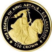⅒ Crown - Elizabeth II Sir Lancelot reverse image