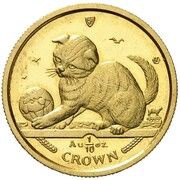 ⅒ Crown - Elizabeth II Scottish Fold Cat reverse image