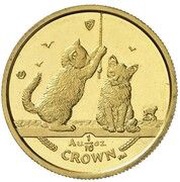 ⅒ Crown - Elizabeth II Somali Cat reverse image
